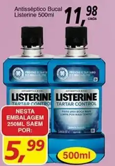 Supermercados Guanabara Antisseptico bucal Listerine 250ml oferta