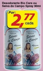 Supermercados Guanabara Desodorante Bio Care ou Seiva do Campo Spray 90ml oferta
