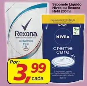 Supermercados Guanabara Sabonete Liquido Nivea ou Rexona Refil 200ml oferta
