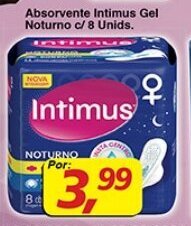 Supermercados Guanabara Absorvente Intimus Gel Noturno c/ 8 unids. oferta