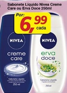 Supermercados Guanabara Sabonete Liquido Nivea Creme Care ou Erva Doce 250ml oferta