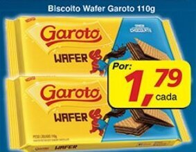 Supermercados Guanabara Biscoito Wafer Garoto 110g oferta