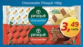 Supermercados Guanabara Chocowafer Piraque 100g oferta