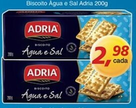 Supermercados Guanabara Biscoito Agua e Sal Adria 200g oferta