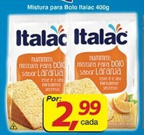 Supermercados Guanabara Mistura para Bolo Italac 400g oferta