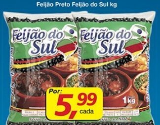 Supermercados Guanabara Feijao Preto Feijao do Sul 1kg oferta
