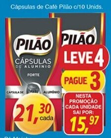 Supermercados Guanabara Capsulas de Cafe Pilao c/10 unids. oferta