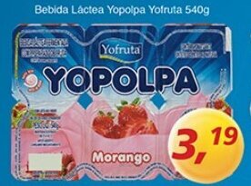 Supermercados Guanabara Bebida Lactea Yopolpa Yofruta 540g oferta