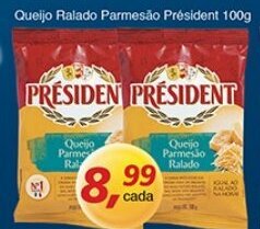 Supermercados Guanabara Queijo Ralado Parmesao President 100g oferta