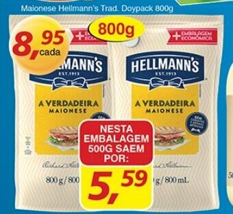 Supermercados Guanabara Maionese Hellmann's Trad. Doypack 500g oferta