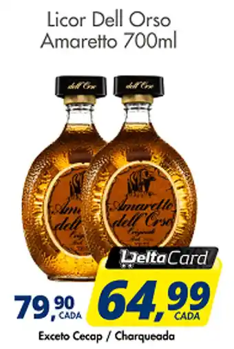 Delta Supermercados Licor Dell Orso Amaretto 700ml oferta