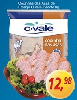 Supermercados Guanabara Coxinhas das Asas de Frango C. Vale pacote 1kg oferta