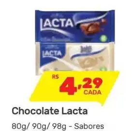 Supermercados Condor Chocolate Lacta 80g/90g/98g - Sabores oferta