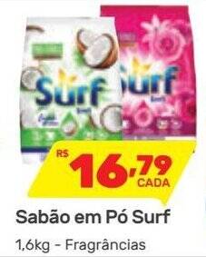 Supermercados Condor Sabão em Pó Surf 1,6kg - Fragrâncias oferta
