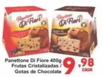 Rede Super Compras Panettone Di Fiore 400g Frutas Cristalizadas / Gotas de Chocolate oferta