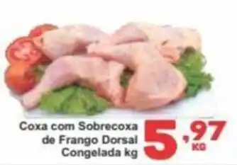Rede Super Compras Coxa com Sobrecoxa de Frango Dorsal congelada kg oferta