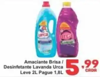 Rede Super Compras Amaciante Brisa / Desinfetante Lavanda Urca Leve 2L Pague 1,8L oferta