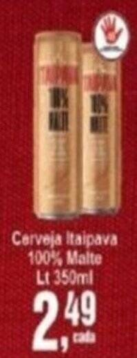 Sonda Cerveja Itaipava 100% Malte Lt 350ml oferta