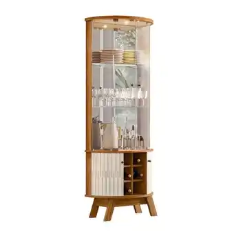 Cristaleira madetec marina 309130 2 portas com vidro e adega 180x67x35cm