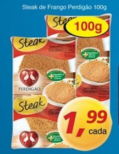 Supermercados Guanabara Steak de frango Perdigao 100g oferta