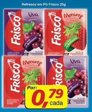 Supermercados Guanabara Refresco em po Frisco 25g oferta