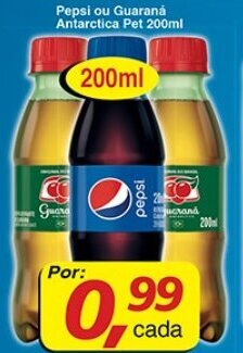 Supermercados Guanabara Pepsi ou Guarana Antarctica pet 200ml oferta