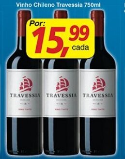 Supermercados Guanabara Vinho Chileno Travessia 750ml oferta