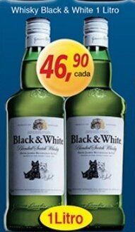 Supermercados Guanabara Whisky Black & White 1L oferta