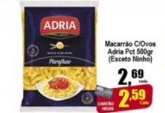 Higa's Supermercado Macarrao c/ovos Adria pct 500g oferta