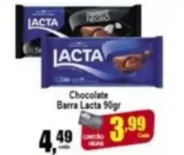 Higa's Supermercado Chocolate Barra Lacta 90g oferta