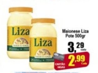 Higa's Supermercado Maionese Liza pote 500g oferta