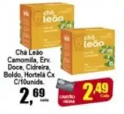 Higa's Supermercado Cha Leao Camomila Erv, Doce, Cideira, Boldo, Hortela Cx c/10unids oferta