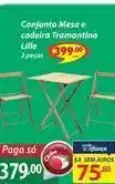 Conjunto mesa e cadeira tramontina