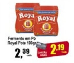 Higa's Supermercado Fermento em po Royal pote 100g oferta