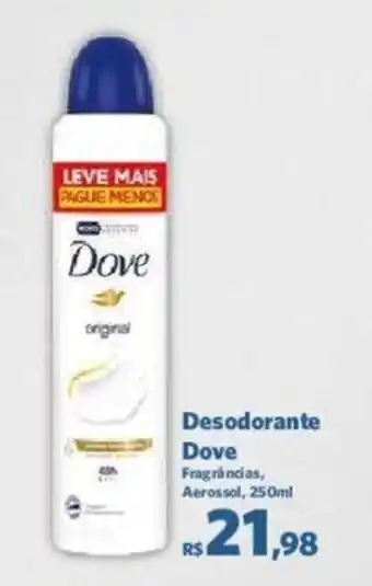 Sam's Club Desodorante Dove Fragrâncias, Aerossol, 250ml oferta