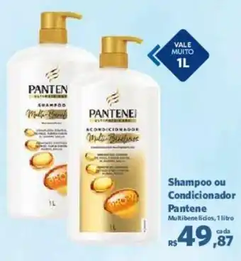 Sam's Club Shampoo ou Condicionador Pantene Multibeneficios, 1 litro oferta