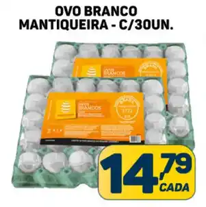 OVO BRANCO MANTIQUEIRA - C/30UN.