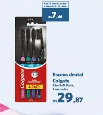 Sam's Club Escova dental Colgate Slim Soft Black, 4 unidades oferta