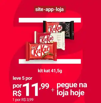 Lojas Americanas kit kat 41,5g oferta