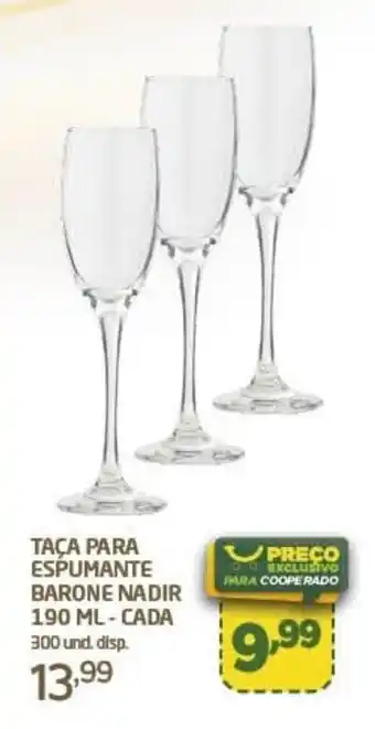 Cooper TAÇA PARA ESPUMANTE BARONE NADIR 190 ML-CADA oferta