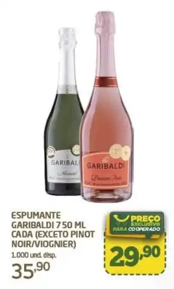 Cooper ESPUMANTE GARIBALDI 750 ML CADA oferta