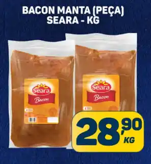 Dom Atacadista BACON MANTA (PEÇA) SEARA - KG oferta