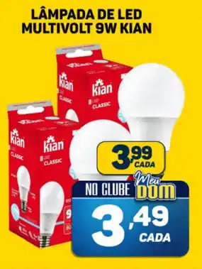 LÂMPADA DE LED MULTIVOLT 9W KIAN