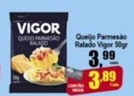 Higa's Supermercado Queijo Parmesao Ralado Vigor 50g oferta