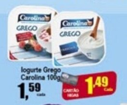 Higa's Supermercado Iogurte Grego Carolina 100g oferta
