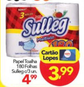 Papel Toalha 180 Folhas Sulleg c/3 un.