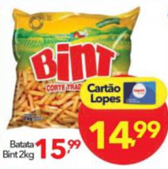 Lopes Supermercados Batata Bint 2kg oferta