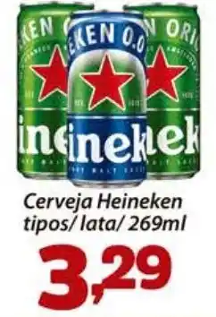 Confiança Supermercados Cerveja Heineken tipos/lata/269ml oferta