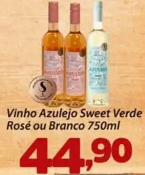 Confiança Supermercados Vinho Azulejo Sweet Verde Rosé ou Branco 750ml oferta