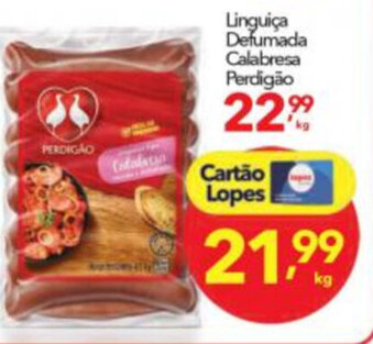 Lopes Supermercados Linguica Defumada Calabresa Perdigao 1kg oferta